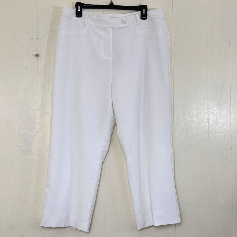 Preston & York New Pants Size 14 Cannell Stretch Crepe Rigid Waist Cropped Pants